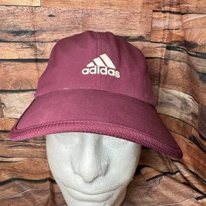 Adidas Aeroready Womens Hat Burgundy Baseball Cap H & L Adjustable Lightweight
